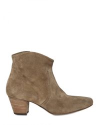 Strategia | Brown 45mm Suede Low Pointy Boots | Lyst
