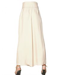 Etro | White Viscose Silk Drill Palazzo Trousers | Lyst