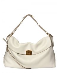 Sergio Rossi | White Viva Soft Grainyed Leather Shoulder Bag | Lyst