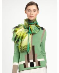 Carolina Herrera | Yellow Stripe Scarf | Lyst