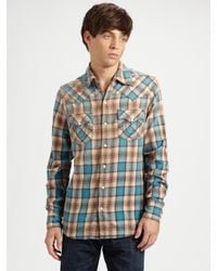 True Religion | Natural Rocky Plaid Western Shirt for Men | Lyst