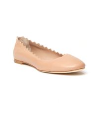 Chloé Brown Scalloped Ballet Flat