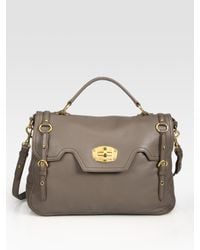 Miu Miu | Brown Cervo Turnlock Flap Satchel | Lyst