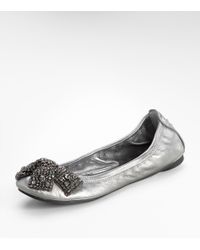 tory burch crystal strap ballet flat