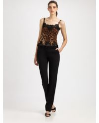 Dolce & Gabbana | Black Leopard Print Top | Lyst