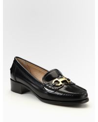 Ferragamo | Black Casper Bit Moccasin Loafers | Lyst