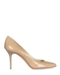 Jimmy Choo | Natural 85mm Gilbert Patent Leather Pumps | Lyst