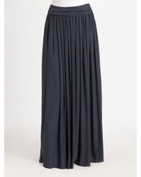 Richard Chai Love | Blue Long Gathered Skirt | Lyst