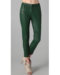 By Malene Birger | Green Alisa Leather Pants | Lyst