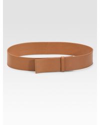 Halston | Brown Washed Lambskin Belt | Lyst
