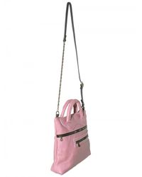 Jas MB | Pink Zip Up Super Soft Leather Shoulder Bag | Lyst