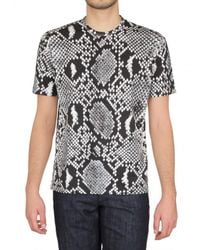 Jil Sander | Black Python Printed Jersey T-shirt for Men | Lyst