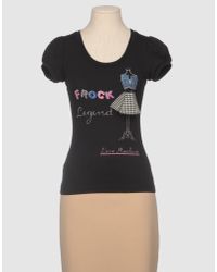 Love Moschino | Black Short Sleeve T-shirts | Lyst