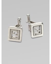 Fendi | Metallic FF Metal Cufflinks for Men | Lyst
