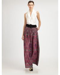 Saint Laurent | White Silk Halter Top | Lyst