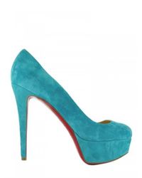 Christian Louboutin | Blue 120mm Bianca Suede Pumps | Lyst