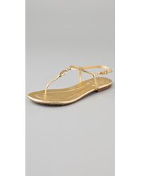tory burch emmy sandals gold