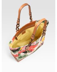 MILLY | Multicolor Birch Printed Canvas & Leather Market Tote Bag | Lyst