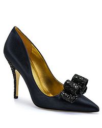 kate spade new york | Blue Satin Evening Pump | Lyst