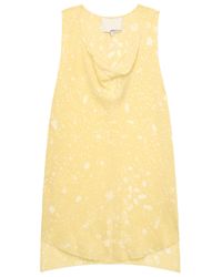 3.1 Phillip Lim | Natural Paint Splatter Silk Shell Top | Lyst