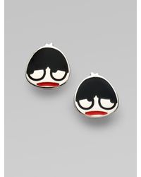 Marc By Marc Jacobs | Black Miss Marc Stud Earrings | Lyst