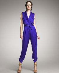 Rachel Zoe | Blue Edith Shawl Collar Jumpsuit | Lyst