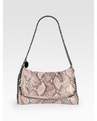 Stella McCartney | Pink Falabella Snake-Print Shoulder Bag | Lyst