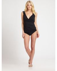 Badgley Mischka | Black Portofino Classic Bikini Bottom | Lyst