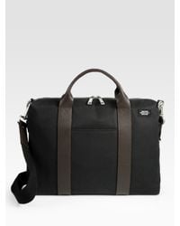 Jack Spade | Black Davis Waxed Cotton Briefcase for Men | Lyst