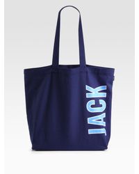 Jack Spade | Blue Canvas Logo Tote for Men | Lyst