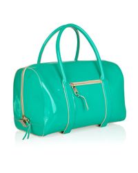Chloé Madeleine Patent-leather Duffle Bag in Mint (Green) - Lyst