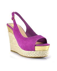 Dolce Vita | Purple Joss - Magenta Suede Slingback Espadrille | Lyst