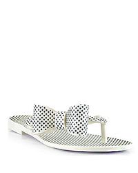 Melissa | Gray Harmonic Bow - White Polka Dota Jelly Thong Sandal | Lyst