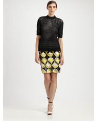 Derek Lam | Black Patchwork Snakeskin Skirt | Lyst
