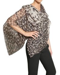 Alexander Mcqueen Leopard Skull Print Silk Chiffon Scarf