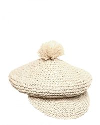 Burberry Prorsum | White Raffia Bobble Hat for Men | Lyst