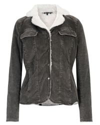 Theory | Gray Deway Corduroy Sherpa-lined Jacket | Lyst
