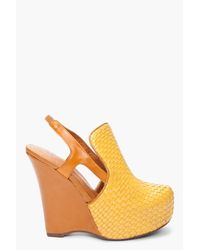 Jeffrey Campbell | Yellow Darian Woven Front Wedge | Lyst