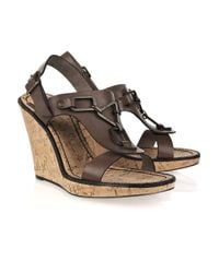 See By Chloé | Brown Chain-detailed Cork Wedges | Lyst