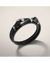 John Hardy | Black Brown Leather Hook Bracelet for Men | Lyst