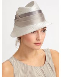 Armani | Gray Straw Fedora | Lyst