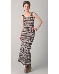 Acne Studios | Natural Colleen Striped Jersey Dress | Lyst