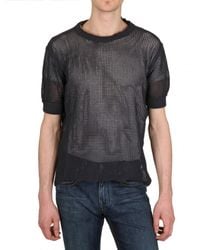 Dolce & Gabbana | Blue Cotton Mesh Net Sweater for Men | Lyst