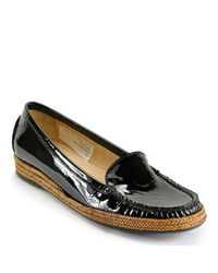 Stuart Weitzman | Geek Black Patent Loafer | Lyst