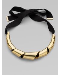 Marc By Marc Jacobs | Metallic Twisted Metal Ribbon Necklace | Lyst