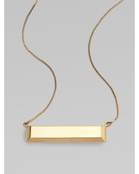 Stella McCartney | Metallic Bar Pendant Necklace | Lyst