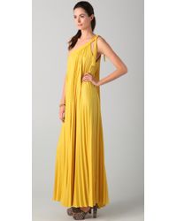 Lyst Bcbgmaxazria Abee Maxi Dress In Yellow Bcbgmaxazria Women S Yellow Abee Maxi Dress
