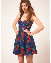 blue floral summer dress