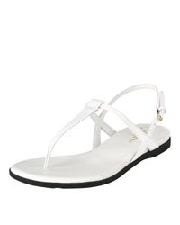 Cole Haan | Air Tali - Flat Thong Sandal in White | Lyst