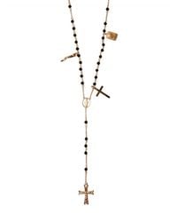 Dolce & Gabbana | Black Nephrite Rosary Style Necklace for Men | Lyst